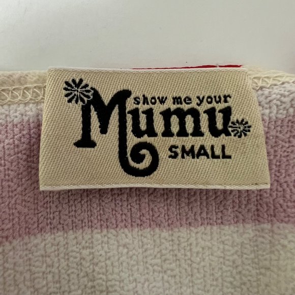 Show Me Your Mumu Kiki Crop Top Hampton Stripe Red Cream Back Zip size Small - Picture 8 of 10